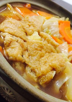 ふわふわ油揚げと白菜の煮物-レシピのメイン写真
