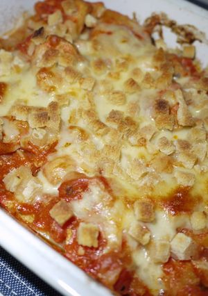 トマトと鶏むね肉のグラタン-レシピのメイン写真