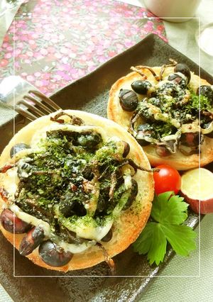 磯×ココナッツ香る❀蒸し黒豆のトースト-レシピのメイン写真