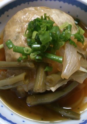 和食の一品！いんげん入り 湯葉団子の煮物-レシピのメイン写真
