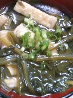 簡単♪朝食ほうれん草と 油揚げのお吸い物-レシピのメイン写真