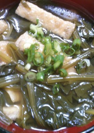 簡単♪朝食ほうれん草と 油揚げのお吸い物-レシピのメイン写真