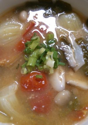 チンゲン菜と ミニトマトの中華スープ！-レシピのメイン写真