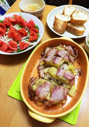 秋刀魚とジャガイモの重ね焼き-レシピのメイン写真