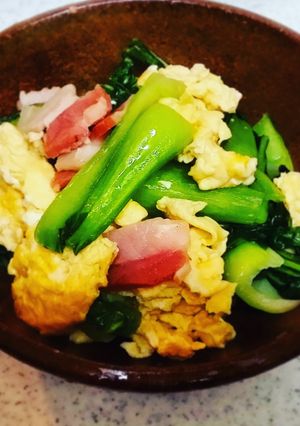 10分であと一品　チンゲン菜と卵の中華炒-レシピのメイン写真