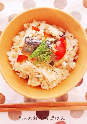 ハーブで絶品！サンマの炊き込み御飯-レシピのメイン写真