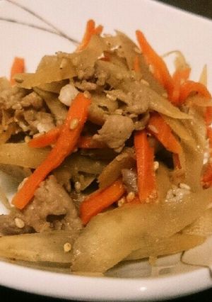 お肉入りきんぴらごぼう-レシピのメイン写真
