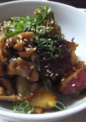 さつま芋と豚肉のこっくり炒め-レシピのメイン写真