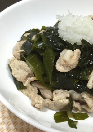 豚肉とわかめのさっぱりシャンタンDX炒め-レシピのメイン写真