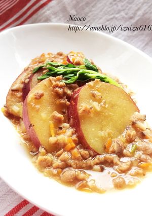 大豆のお肉で♡さつま芋の中華そぼろあん-レシピのメイン写真