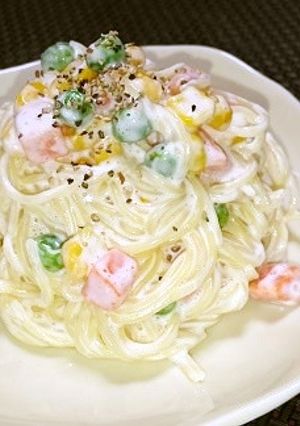 ５分で!!チーズクリームワンポットパスタ-レシピのメイン写真