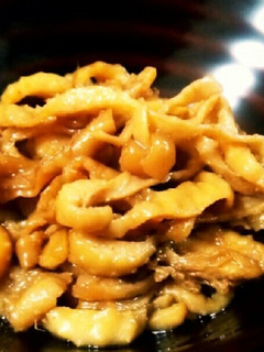 おつまみに最適☆鶏皮の炒め煮-レシピのメイン写真