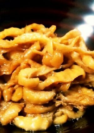 おつまみに最適☆鶏皮の炒め煮-レシピのメイン写真
