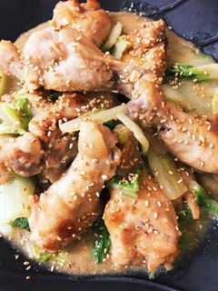 ボリューム満点♫白菜☆鶏手羽元の味噌焼き-レシピのメイン写真
