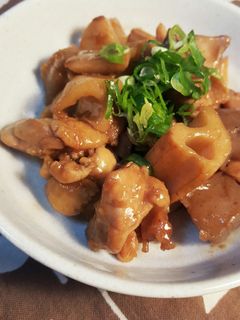 鶏肉と蓮根こんにゃくの照り煮-レシピのメイン写真