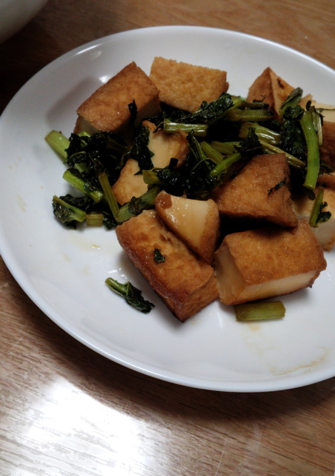 大根葉と厚揚げの炒め物-レシピのメイン写真