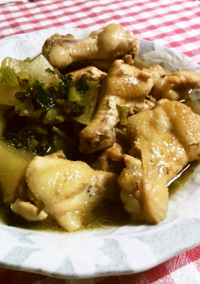 簡単＊手羽元と大根の煮物＊大根の葉も一緒-レシピのメイン写真
