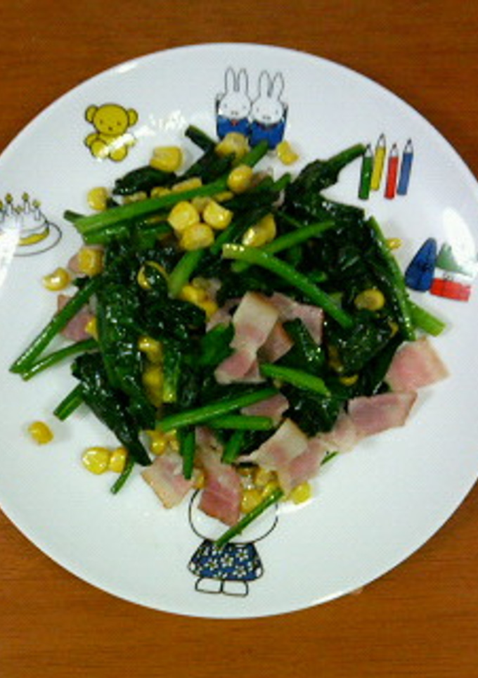 ほうれん草とベーコンの炒め物☆-レシピのメイン写真