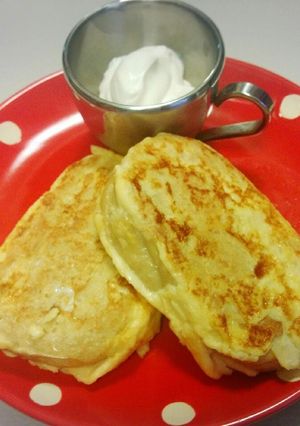 糖質制限　フレンチトースト　クリーム添え-レシピのメイン写真