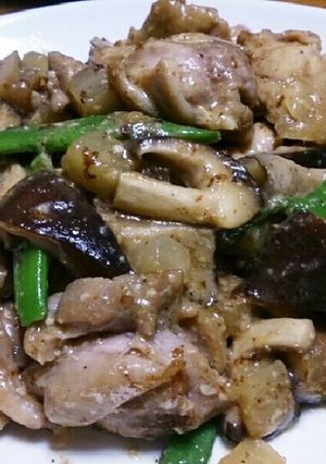 簡単！ごちそう◎鶏肉と椎茸の甘味噌炒め-レシピのメイン写真