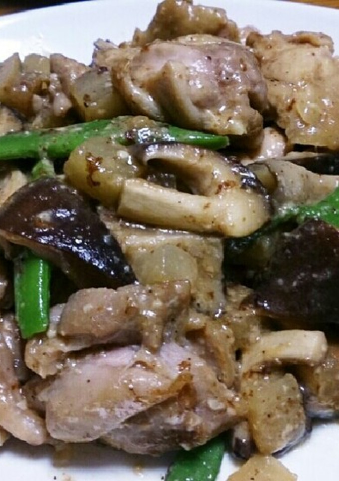 簡単！ごちそう◎鶏肉と椎茸の甘味噌炒め-レシピのメイン写真