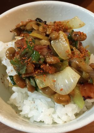 女子必見！下仁田ねぎ＆納豆の最強美容液丼-レシピのメイン写真
