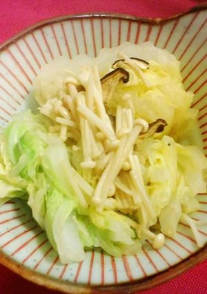 糖質制限　きのこと白菜の煮びたし３変化-レシピのメイン写真