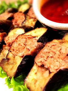 ナスの肉詰めハンバーグ-レシピのメイン写真