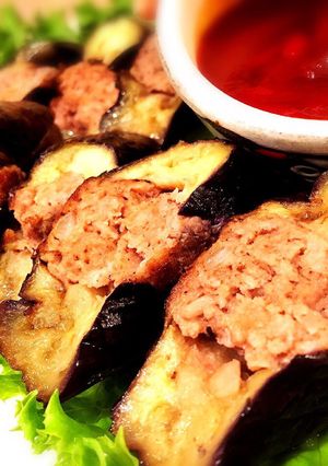 ナスの肉詰めハンバーグ-レシピのメイン写真