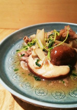 豆苗と牛肉の炒め物-レシピのメイン写真