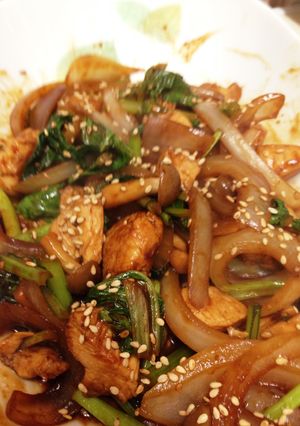鶏肉と小松菜の味噌炒め-レシピのメイン写真