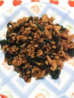 豚ミンチとほうれん草のそぼろ-レシピのメイン写真