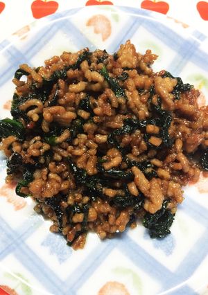 豚ミンチとほうれん草のそぼろ-レシピのメイン写真