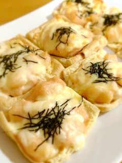 美味しい♪油揚げde明太ポテトピザ♡-レシピのメイン写真