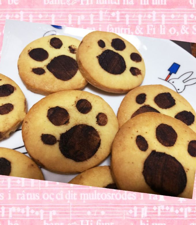 プリントクッキー(肉球) by ♪♪うさ子ちゃん♪♪ 【クックパッド
