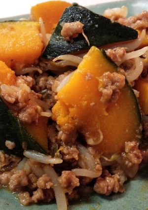 大豆のお肉でヘルシー♪南瓜のそぼろ炒め-レシピのメイン写真