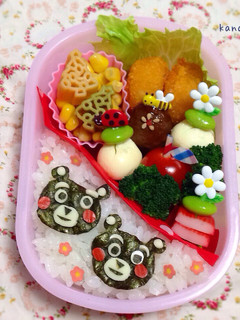 ダブル くまもん 弁当-レシピのメイン写真