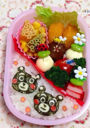 ダブル くまもん 弁当-レシピのメイン写真