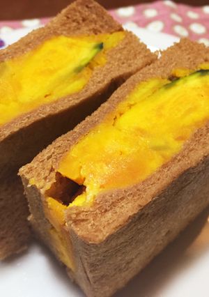 お弁当に♡カボチャサラダのサンドイッチ-レシピのメイン写真