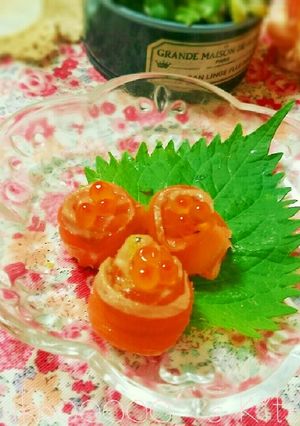 柚子胡椒風味のサーモンローズ-レシピのメイン写真
