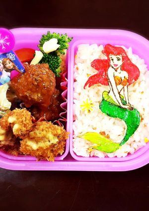 オブラートアートでキャラ弁！【アリエル】-レシピのメイン写真