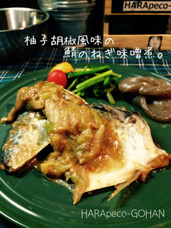 柚子胡椒風味の鯖のねぎ味噌煮。-レシピのメイン写真