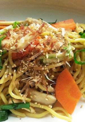 キノコ入り塩焼きそば-レシピのメイン写真