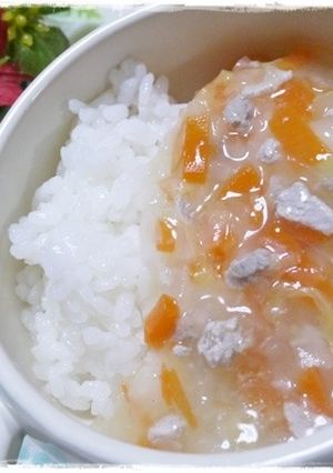 離乳食完了期　豚肉と白菜のあんかけごはん-レシピのメイン写真