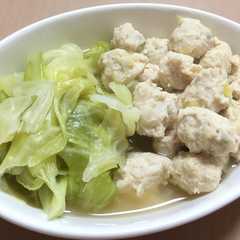 鶏団子とキャベツの白ダシ煮♪-レシピのメイン写真