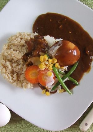 丸ごと♪ゆでたまごカレー〜節約美味カレー-レシピのメイン写真