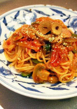 塩トマトでスパゲッティナポリタン-レシピのメイン写真