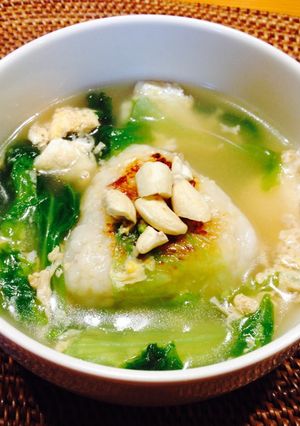 創味シャンタンで焼きおにぎり雑炊-レシピのメイン写真