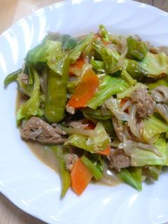 大豆のお肉でヘルシー野菜炒め-レシピのメイン写真