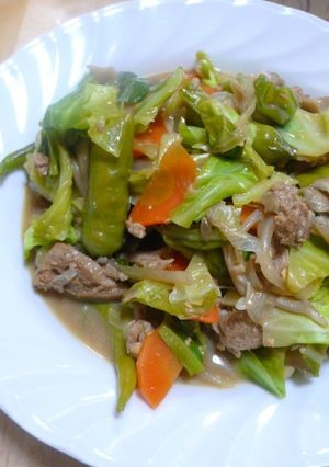大豆のお肉でヘルシー野菜炒め-レシピのメイン写真